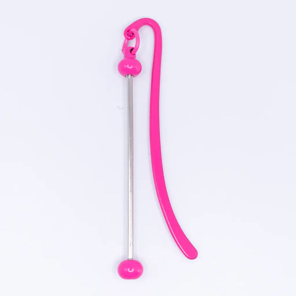 hot pink beadable bookmark
