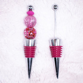 Hot Pink Beadable Wine Stopper - 1 & 5 Count