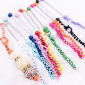 Beadable Keychain Rings with Bar