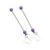 top view of a pair of light purple Beadable Earring Bars