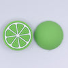 top view of a pile of Lime Slice Silicone Focal Bead Accessory