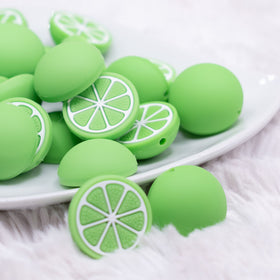 Lime Slice Silicone Focal Bead Accessory