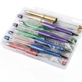 Colorful Mixed Beadable Pen Kit - case included - 10 pieces