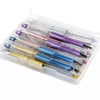 front view of a pile of Colorful Mixed Beadable Pen Kit - case included - 10 pieces