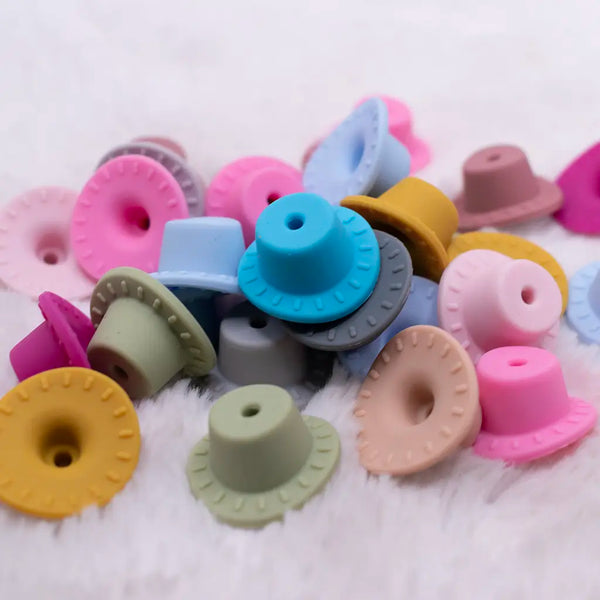 Cowboy Hat Silicone Focal Beads Grab Bag - 10 per order