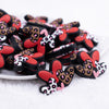 front view of a pile of Multi Hearts Silicone Focal Bead Accessory