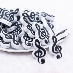 Music Note Silicone Focal Bead Accessory