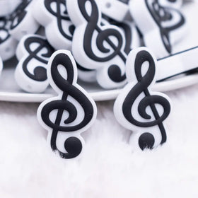 Music Note Silicone Focal Bead Accessory