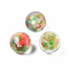 Floral Translucent Acrylic Cabochons With AB Pearl Beads - NO HOLE - Read Description