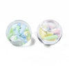 Sprinkle Translucent Acrylic Cabochons With AB Pearl Beads - NO HOLE - Read Description