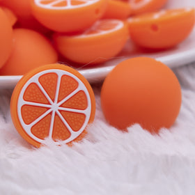 Orange Slice Silicone Focal Bead Accessory