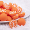 front view of Orange Slice Silicone Focal Bead Accessory
