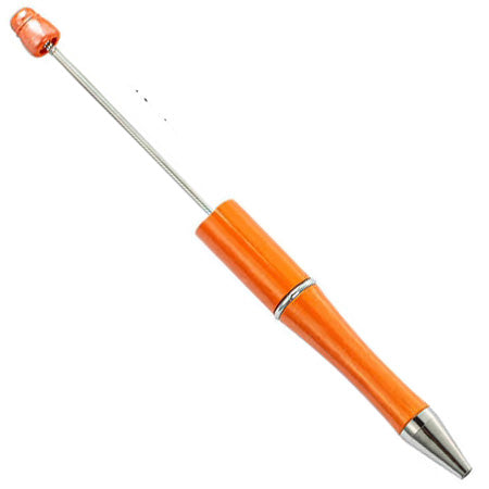 top view of a orange DIY Beadable Plastic Pens - The Solids Collection