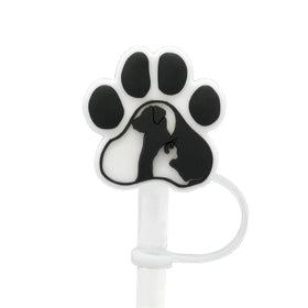 Paw Print Straw Toppers