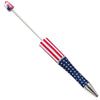 top view of a patriotic print DIY Plastic Beadable Pens - The Printed Collection