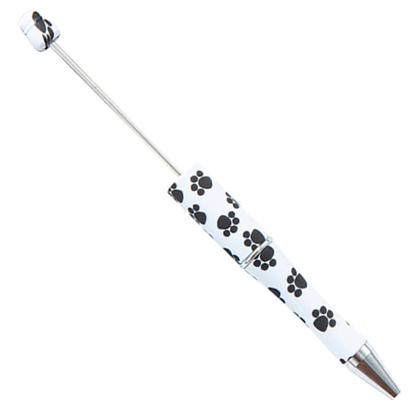 top view of a paw print DIY Plastic Beadable Pens - The Printed Collection