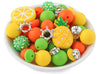 front view of a pile of Pineapple Silicone Variety Bead Pack- 55 Pieces
