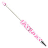 top view of a pink cow print DIY Plastic Beadable Pens - The Printed Collection