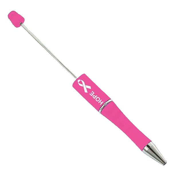 top view of a breast cancer print DIY Plastic Beadable Pens - The Printed Collection