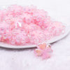 front view of a pile of 25mm Pink Clover acrylic bead