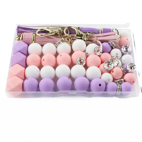 Tassel and Silicone Variety Bead Pack with storage case- 60 Pieces