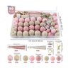 detailed view of a pile of Tassel and Silicone Variety Bead Pack with storage case- 60 Pieces