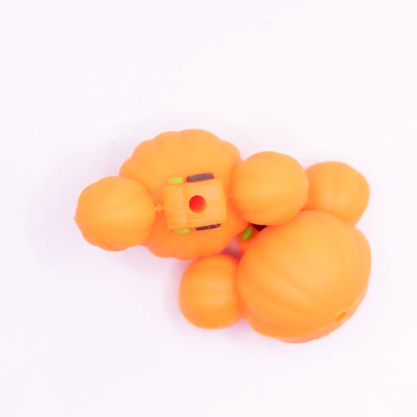 top view of a pile of Pumpkin Mouse 3D Focal Bead Accessory