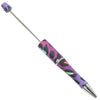 top view of a purple rainbow leopard print DIY Plastic Beadable Pens - The Printed Collection