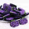 Purple Pumpkin Silicone Focal Bead Accessory