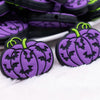 Purple Pumpkin Silicone Focal Bead Accessory