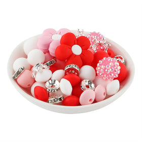 Flower Silicone Variety Bead Pack- 55 Pieces