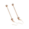 top view of a pair of rose gold Beadable Earring Bars