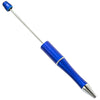 top view of a blue DIY Beadable Plastic Pens - The Solids Collection