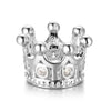 Micro Pave CZ Zircon Crown Charm Spacer Beads - Set of 3