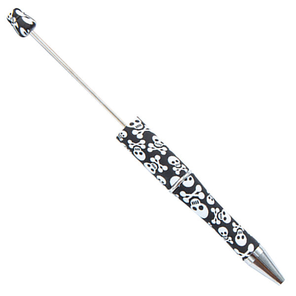 Skull Print Leopard DIY Plastic Beadable Pens