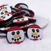 front view of a pile of Snowman Face Silicone Focal Bead Accessory