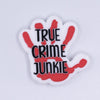 top view of True Crime Junkie Silicone Focal Bead Accessory