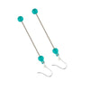 top view of a pile of turquoise Beadable Earring Bars