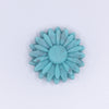 Turquoise Blue 20mm Silicone Daisy Focal Beadsx
