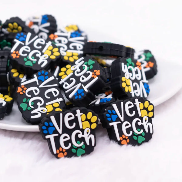 front view of a pile of Vet Tech Silicone Focal Bead Accessory