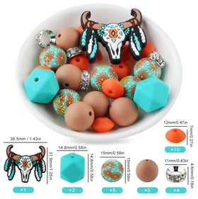 Western Silicone Variety Bead Pack- 27 Pieces