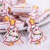 front view of a Christmas Tree Silicone Focal Bead Accessory
