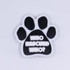 top view of Who Rescued Who Silicone Focal Bead Accessory