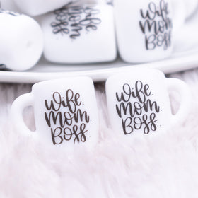 Wife Boss Coffee Cup Silicone Focal Bead Accessory
