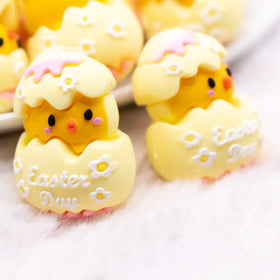 3D Yellow Chick Easter Silicone Focal Bead Accessory