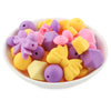 front view of a pile of Bow Silicone Variety Bead Pack with storage case- 63 Pieces