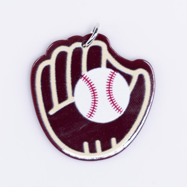 front side of a Baseball Glove Charm - 35mm x 35mm