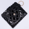 Black Quilted Add-A-Wristlet Wallet Card Holder with ID Window
