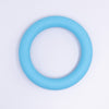 view of a sky blue of 65mm Round Ring Silicone Focal Beads Accessory