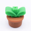 front view of a brown Flower Pot Silicone Focal Beads Accessory